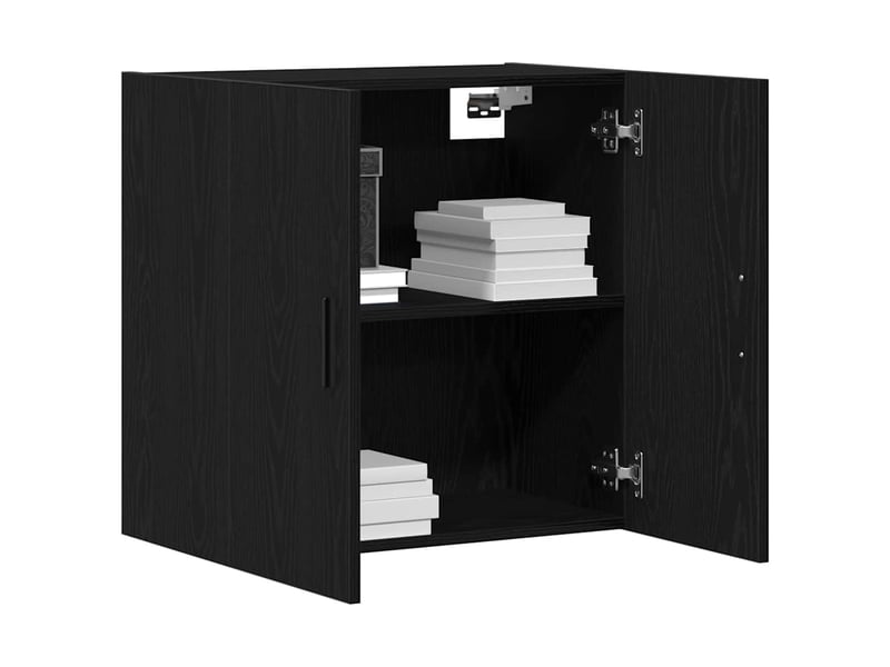  Meuble mural, rangement salon 60 x 31 x 60 cm bois d'ingénierie chêne noir shl1387  - Conforama C