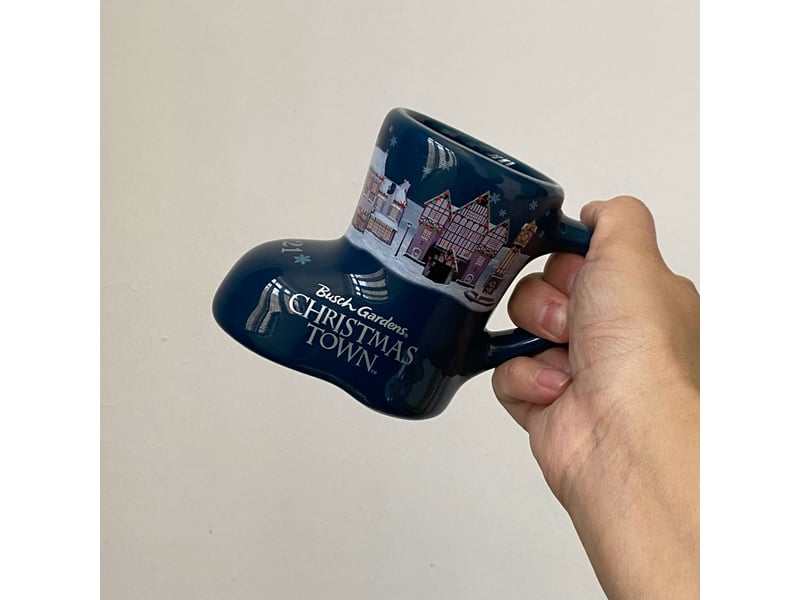 Tasse en céramique, forme botte, bleu, 190 ml - Conforama B