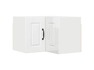 Meuble mural de cuisine, armoire d'angle cuisine porto blanc brillant 57x57x40cm