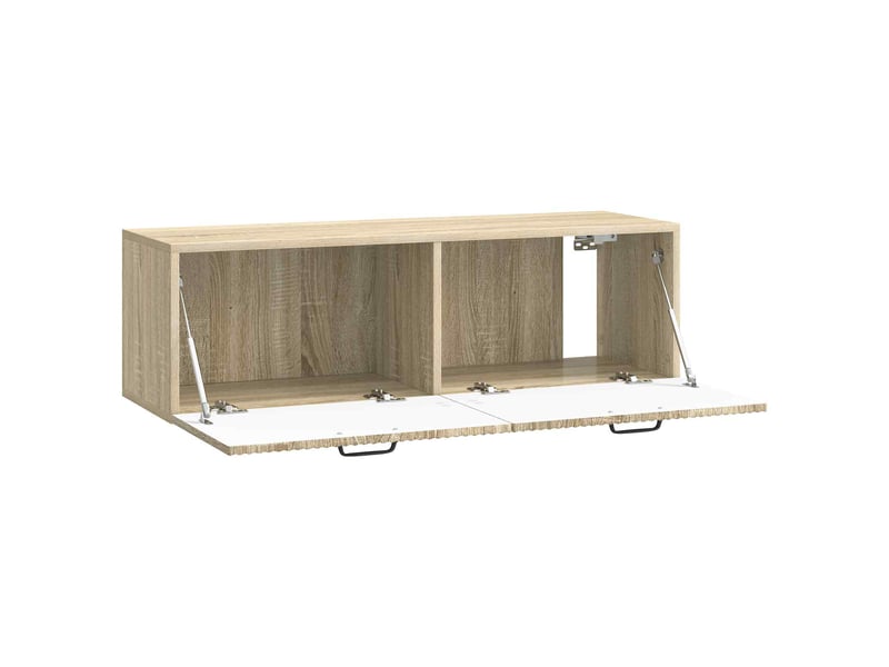 Meuble tv - banc tv - meuble de rangement mural chêne sonoma 98 x 31 x 30 cm bois d'ingénierie - Conforama E