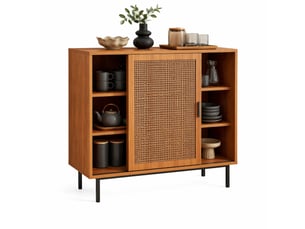 Buffet 2 porte(s)   STILVORA  - 100 cm coloris bois foncé 