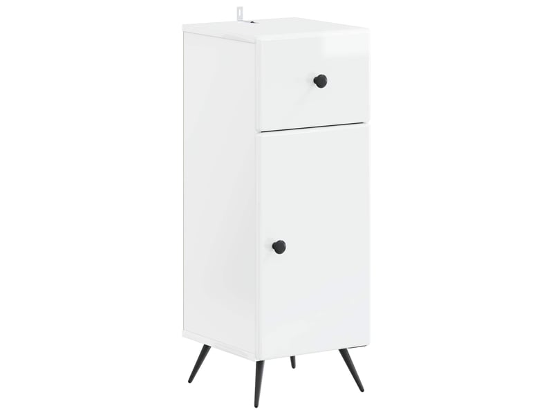  Ensemble de 2 meubles de salle de bain breda blanc brillant cf63082  - Conforama D