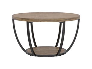 Table basse 2 niveaux, table de salon 80 x 80 x 43,8 cm, marron et noir