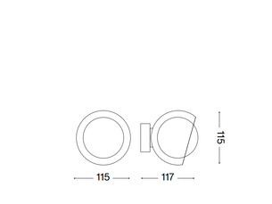 Bloom ap1 d12, applique, ideal lux