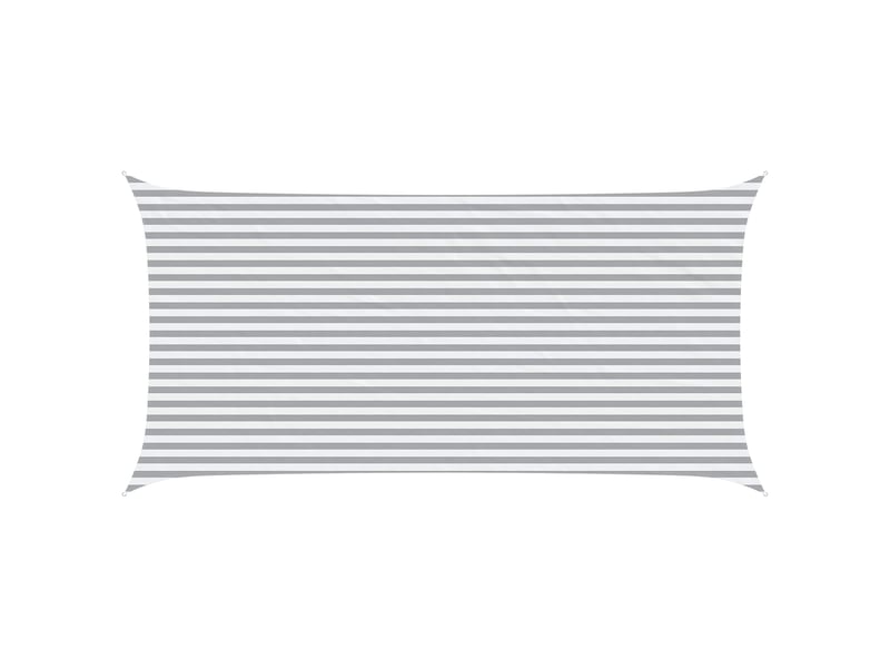  Voile d'ombre - voile d'ombrage - voile parasol gris clair et blanc 6 x 3 m  - Conforama A