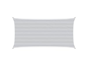 Voile d'ombre - voile d'ombrage - voile parasol gris clair et blanc 6 x 3 m