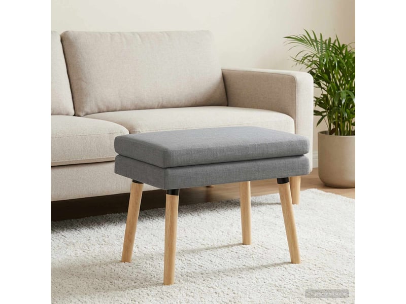  Banc d'entrée, banc à double couche gris clair 60x40x46 cm tissu  - Conforama D