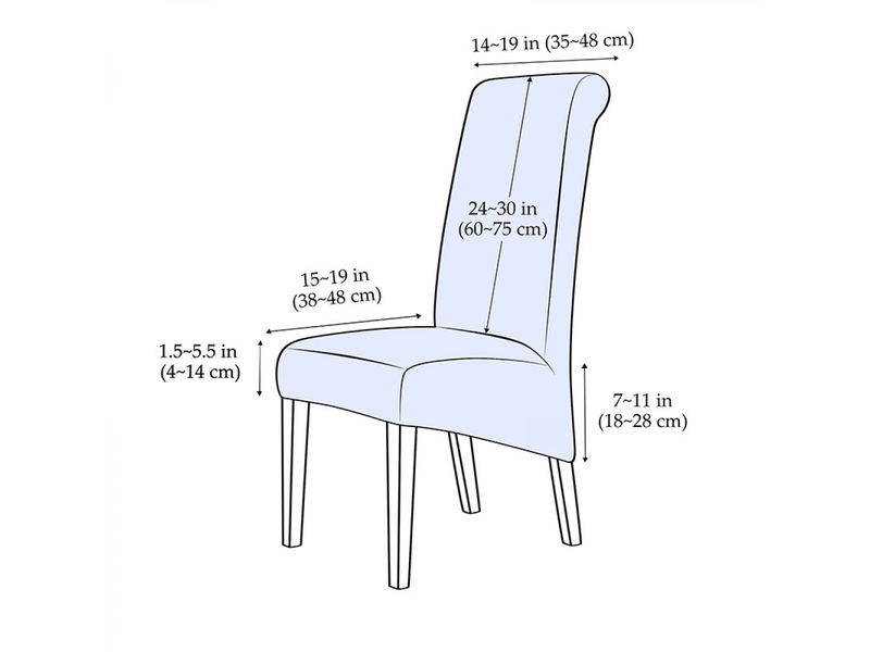  Housses de chaise paquet de 2, jacquard élastique, amovibles, lavables, universelles, adaptées aux mariages, cuisines et banquets - grande beige XLH-ZLS-009317ZLS - Conforama B