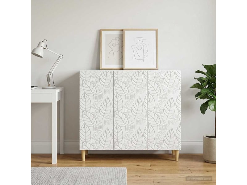  Buffet - bahut - meuble de rangement blanc 89 x 34,5 x 80 cm bois d'ingénierie  - Conforama C