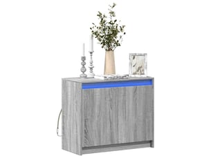 Buffet - bahut - meuble de rangement avec led sonoma gris 72x34x61 cm bois d'ingénierie