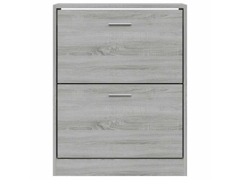  Meuble à chaussure, armoire à chaussures sonoma gris 63x24x81 cm bois d'ingénierie  - Conforama D