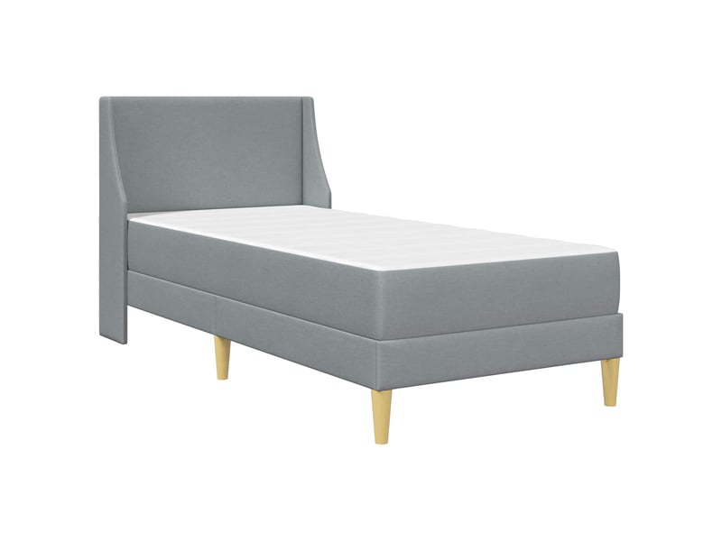  Lit simple- lit adulte -  cadre de lit avec matelas gris clair 100 x 200 cm polyester  - Conforama B