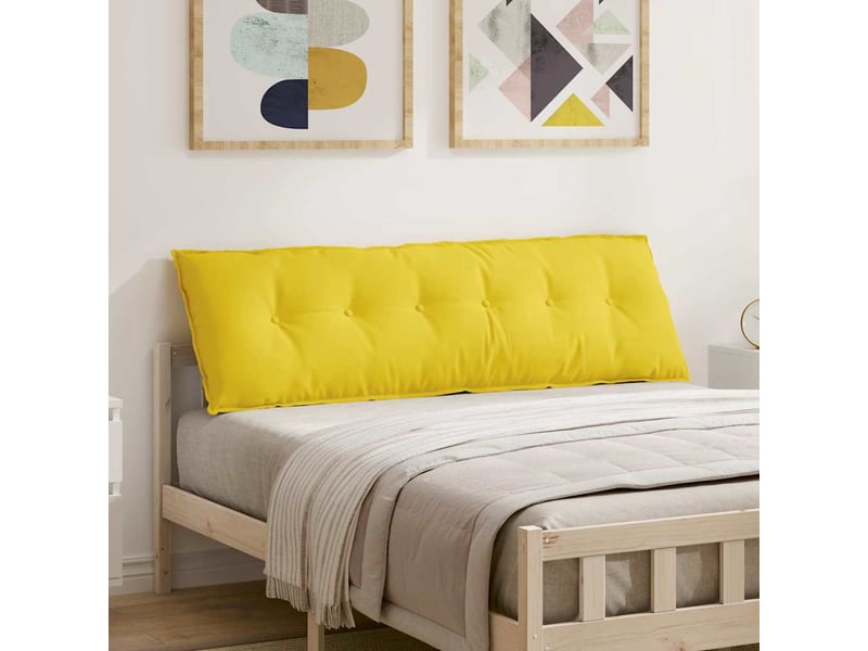Coussin de dos, coussin de dossier jaune clair 160 x 19 x 50 cm tissu cf54775 - Conforama B