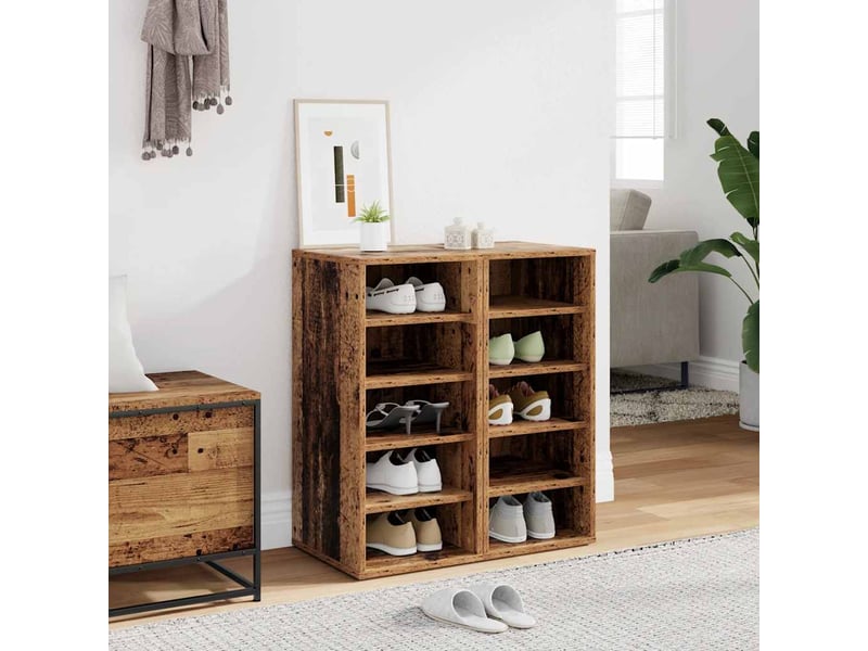  Meuble à chaussure, cabinet à chaussures 32x35x70 cm bois ancien  - Conforama B