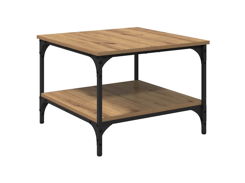  Table de chevet - table basse chêne artisanal 55 x 55 x 40 cm bois d'ingénierie  - Conforama A