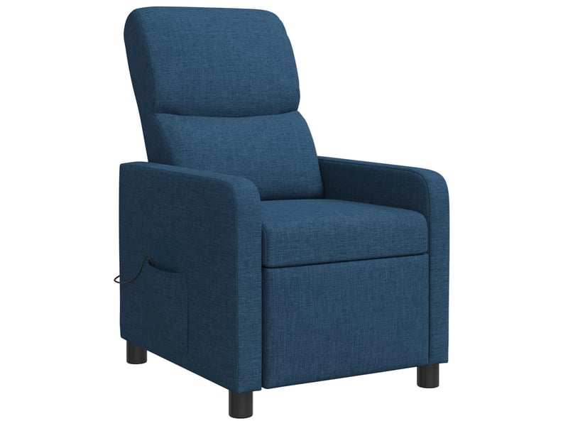 Vidaxl fauteuil de massage inclinable bleu polyester - Conforama E