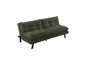 Canapé droit convertible MEUBLORAMA 3 places Tissu vert