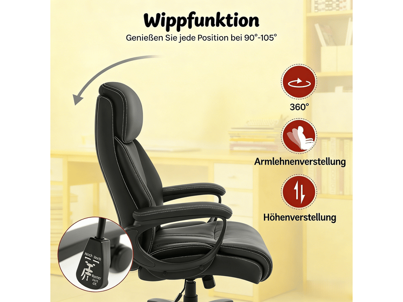  Chaise de bureau moderne, fauteuil administratif et chaise de conférence élégante  - Conforama D