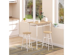 Ensemble table rectangulaire 2 chaise(s) 2 tabouret(s) inclu(s) <strong>STILVORA</strong> <strong></strong>