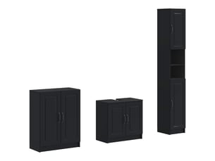 Ensemble de meuble de salle de bain 3 pièces utrecht noir cf63520