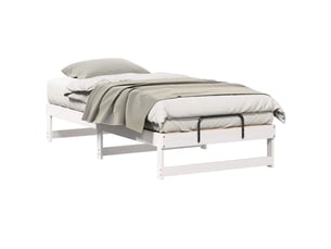 Lit simple 90x190 cm    coloris blanc