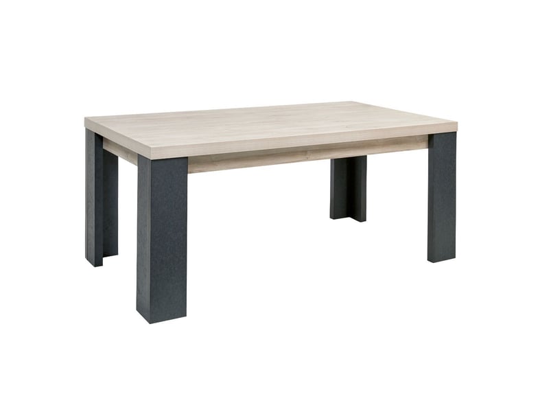  Table rectangulaire 180cm finition chêne clair et gris ardoise - hadès HADÈS - Conforama A