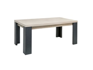 Table rectangulaire 180cm finition chêne clair et gris ardoise - hadès