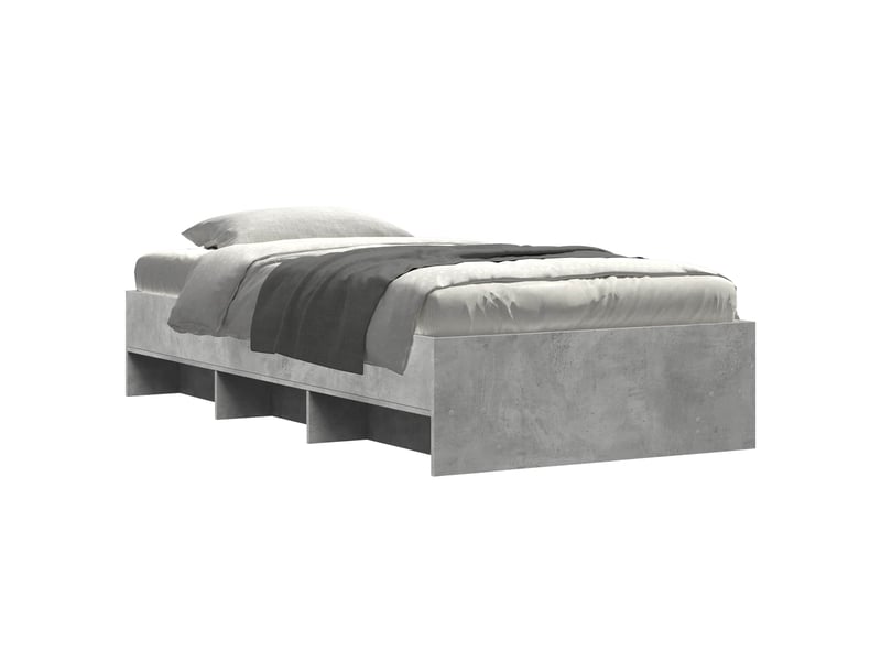 Lit simple- lit adulte - cadre de lit sonoma gris 80 x 200 cm bois d'ingénierie - Conforama A