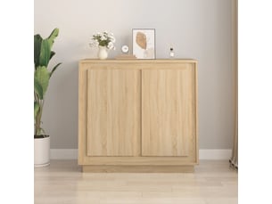 Buffet cuisine, meuble de rangement, commode chêne sonoma 80x34x75 cm bois d'ingénierie