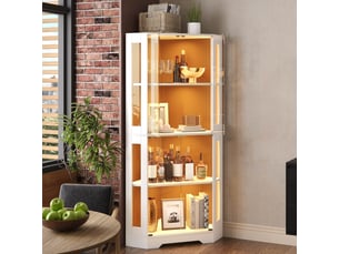 Vitrine coloris blanc <strong></strong> <strong></strong> - 40 cmx165 cm