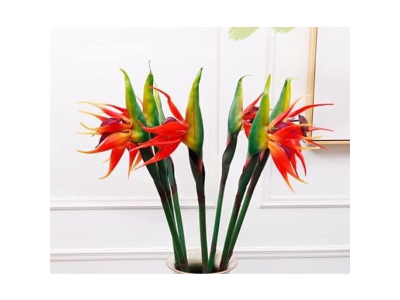  Lot de 3 oiseaux de paradis 81,3 cm – fleurs artificielles résistantes aux uv – caoutchouc souple – décoration intérieure et extérieure  - Conforama E