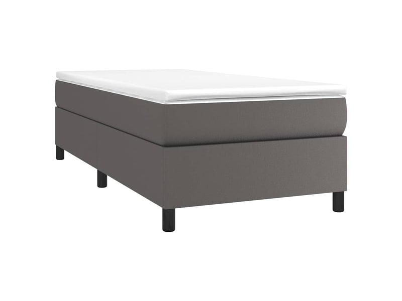  Lit simple- lit adulte -  cadre de lit à lattes gris 80x200 cm similicuir  - Conforama B