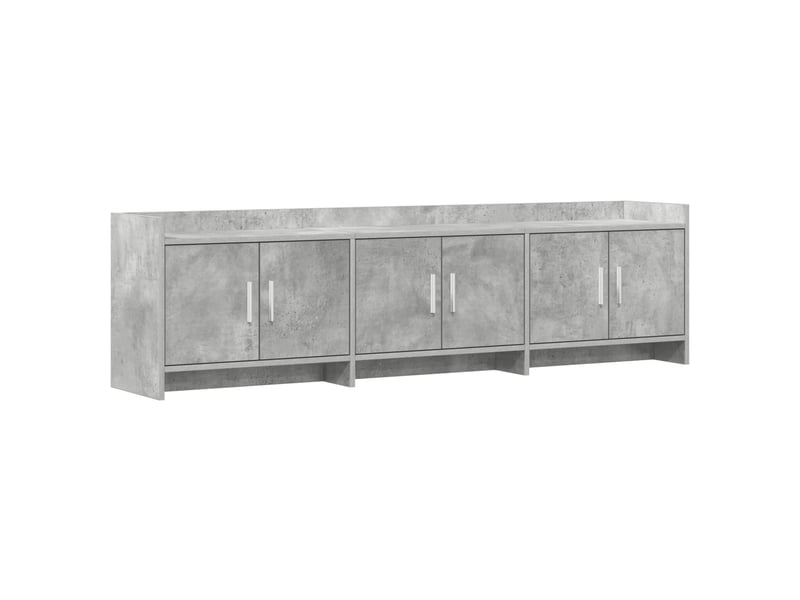  Meuble tv - banc tv - meuble de rangement 168 x 33 x 47 cm gris béton bois d'ingénierie  - Conforama A