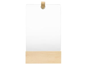 Miroir rectangulaire à fixer coloris marron <strong></strong>  <strong></strong> - 23 cm x 39.5 cm