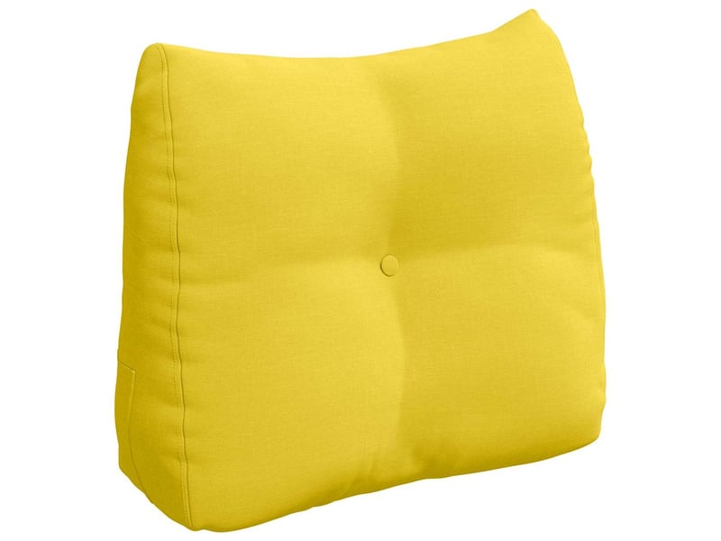 Coussin de dos, coussin de dossier jaune clair 60 x 24 x 50 cm tissu cf54789 - Conforama A