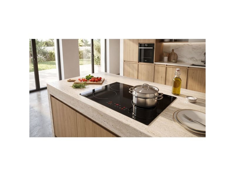  Table induction 4 zones 7200w vitrocéramique noir avec boost OCEATI4Z7B - Conforama B