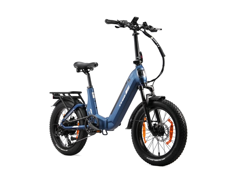 Vélo électrique pliable ttgo f7, 250w 48v 15ah, pneus fat 20, bleu - Conforama D