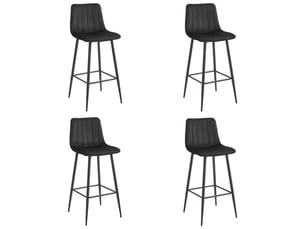 tabouret de bar <strong>SANS MARQUE</strong> - noir hauteur d'assise 76 cm vendu Par 4