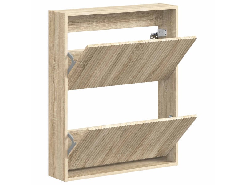  Meuble à chaussures mural, armoire à chaussures arnhem 71x17x86 cm chêne sonoma  - Conforama C