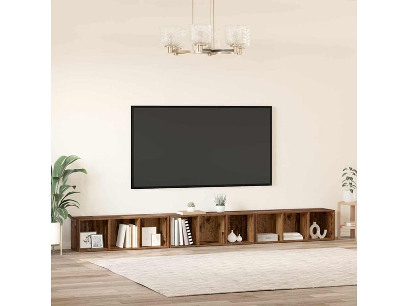  Ensemble meuble tv - banc tv - meuble de rangement 3 pcs bois ancien bois d'ingénierie  - Conforama D