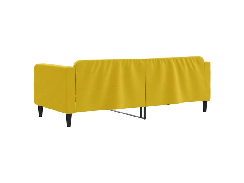  Lit simple- lit adulte -  lit de repos sans matelas jaune 100x200 cm velours  - Conforama D