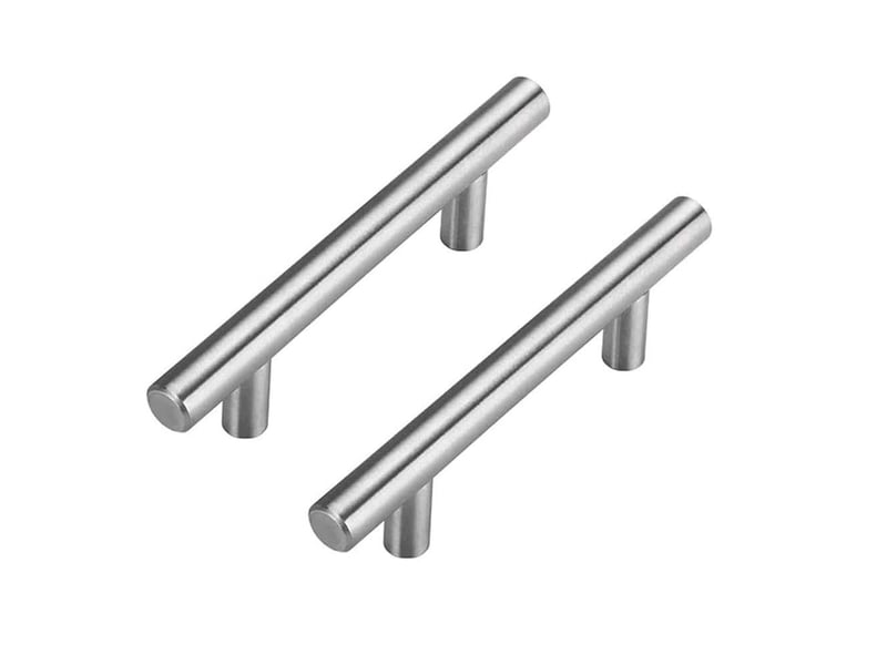  Lot de 10 poignées de porte et cuisine en acier inoxydable – entraxe 64 mm  - Conforama A