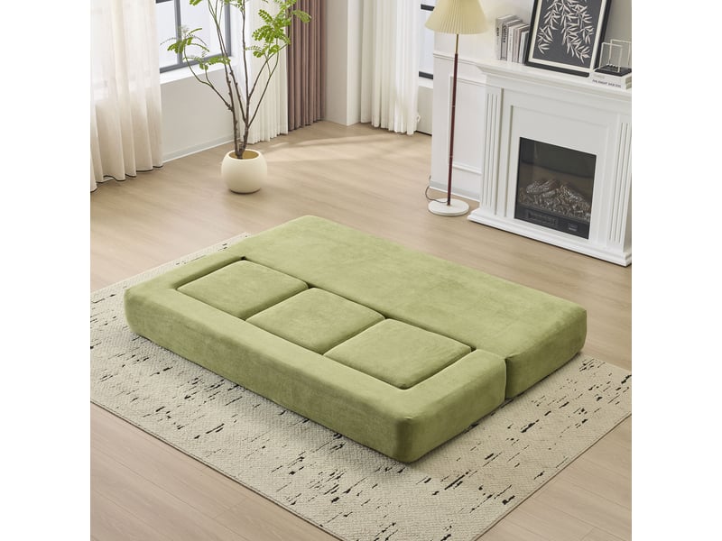  Canapé convertible, canapé-lit, en chenille, repose-pieds, mobilier pour espace de vie, pour salon et séjour  - Conforama E