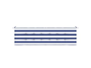 Coussin de banc, coussin d'assise, coussin de canapé tissu oxford rayure bleue 180 x 50 x 3 cm cf53818