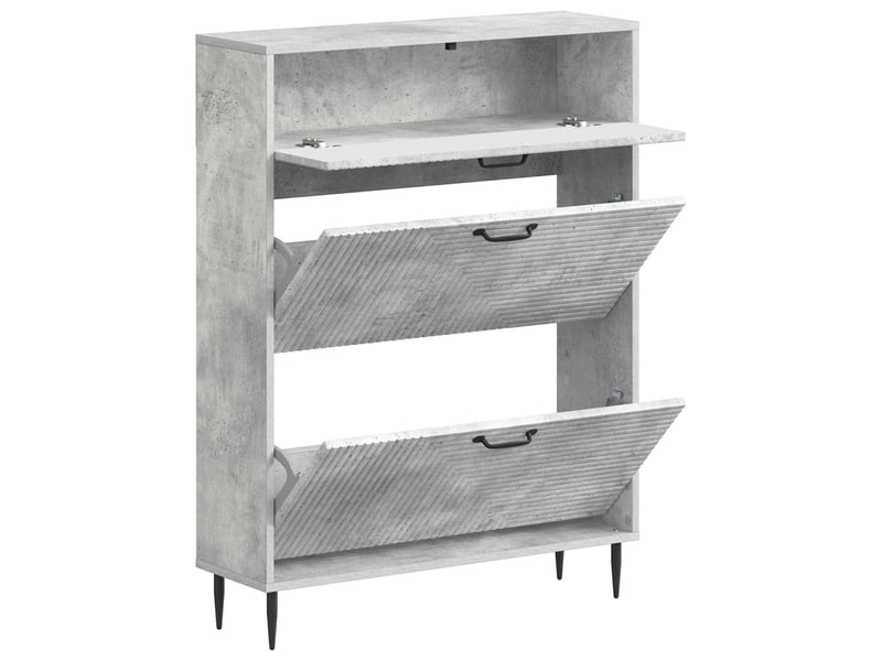  Meuble à chaussures, armoire à chaussures haarlem 78x24x103 cm bois d'ingénierie shl2171  - Conforama C