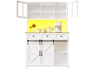 Buffet 3 porte(s) 0 tiroir(s) - 38.4 cm coloris blanc