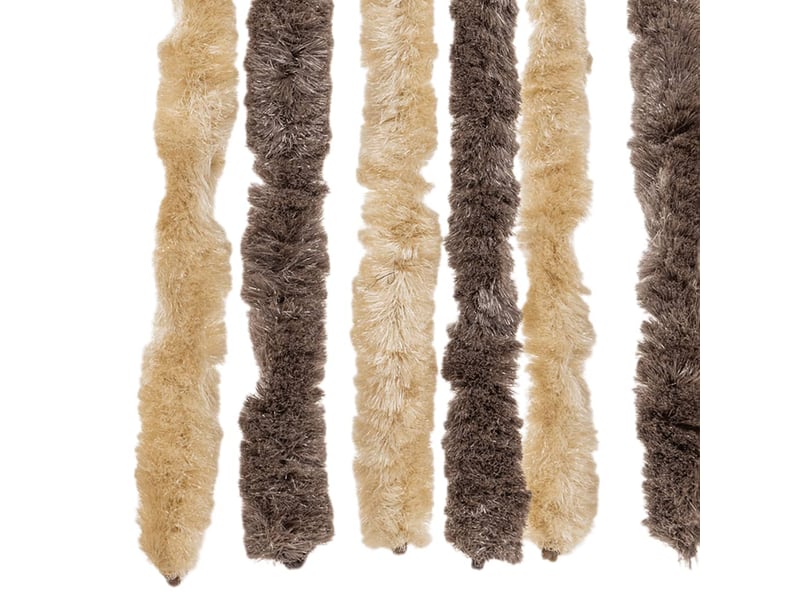 Rideau anti-mouches, moustiquaire marron foncé et beige 100x200 cm chenille cf43566  - Conforama E