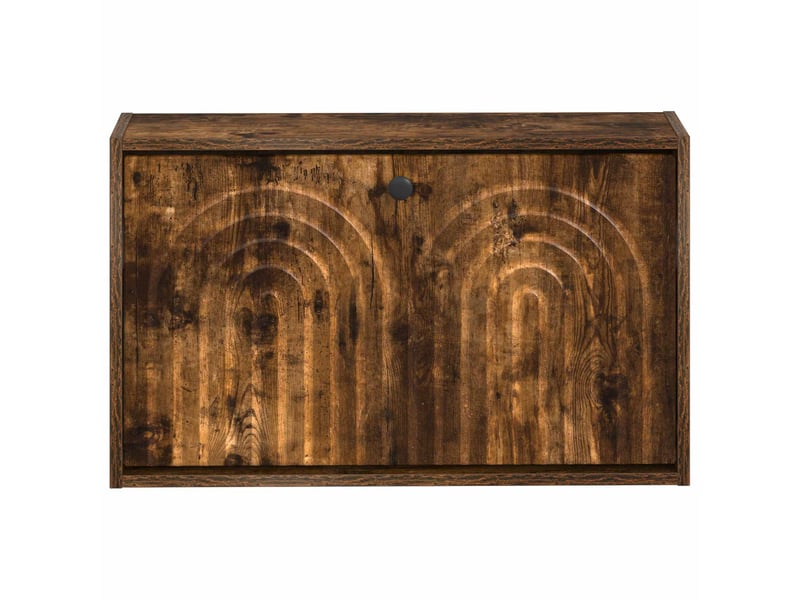  Meuble à chaussures mural, armoire à chaussures alkmaar 71x17x43 cm chêne fumé  - Conforama D