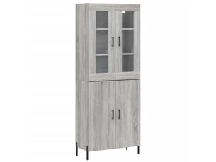 Buffet haut - bahut - meuble de rangement sonoma gris 69,5x34x180 cm bois d'ingénierie