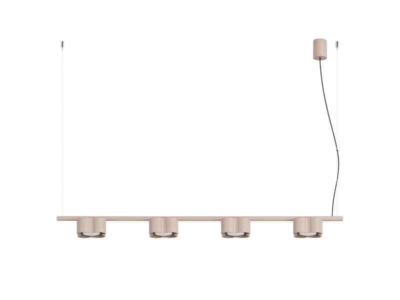  Lustre ovio 4 taupe gx53 aluminium moderne 208x122x12cm SL.3335 - Conforama A